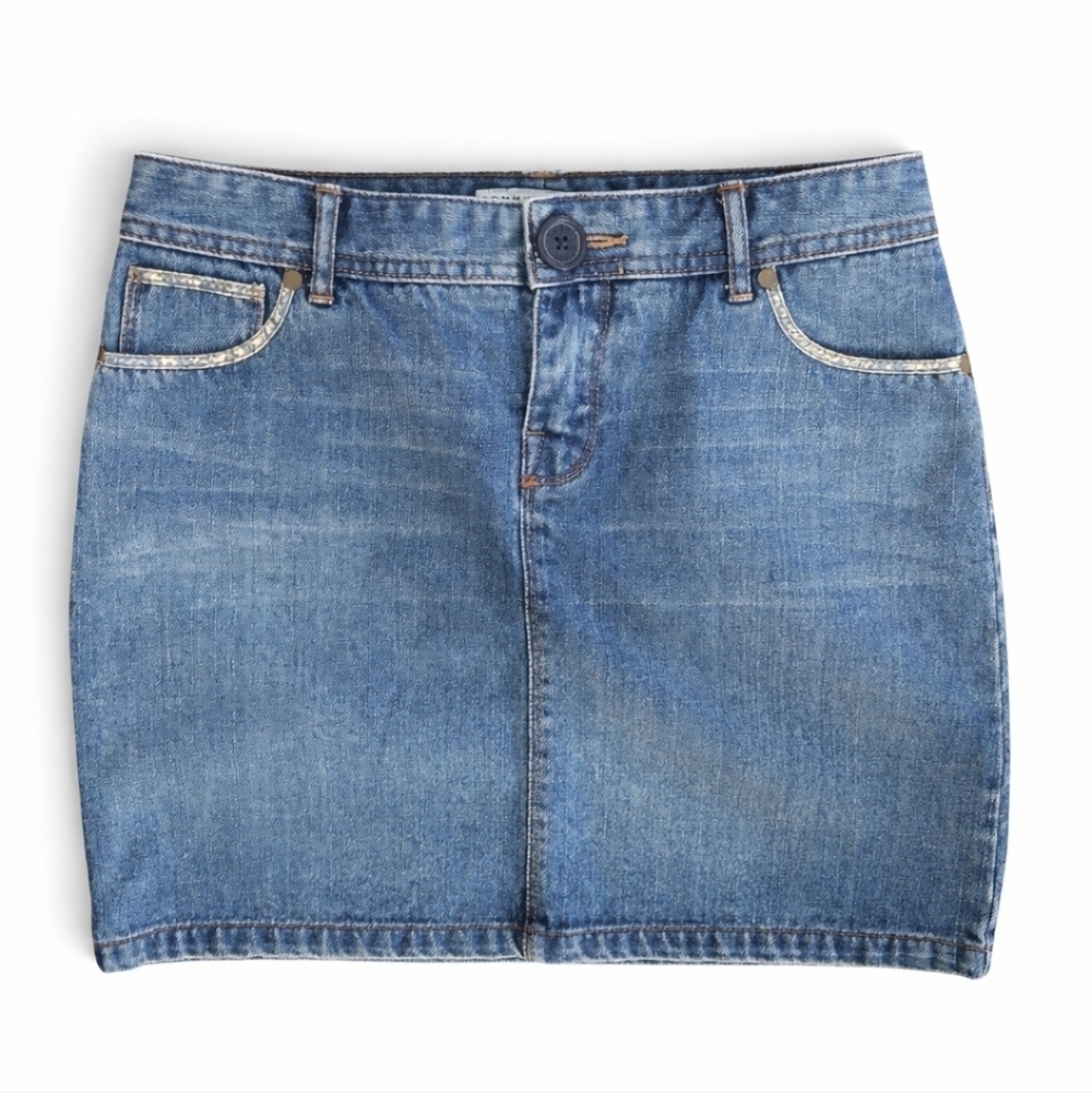 Tommy Hilfiger Denim Mini Skirt Blue Size 2 EUC - Picture 2 of 4